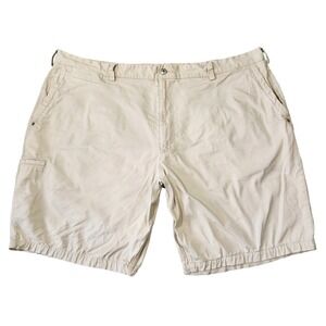 Duluth Trading Co Cargo Shorts Mens 48 Beige‎ Canvas Workwear Utility Outdoors